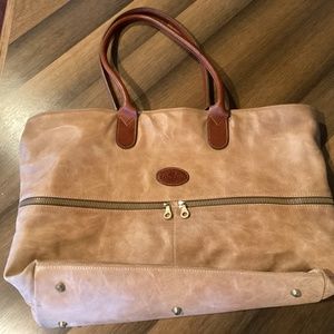 TANGAROA TERRIDA Tan all leather barely used large tote